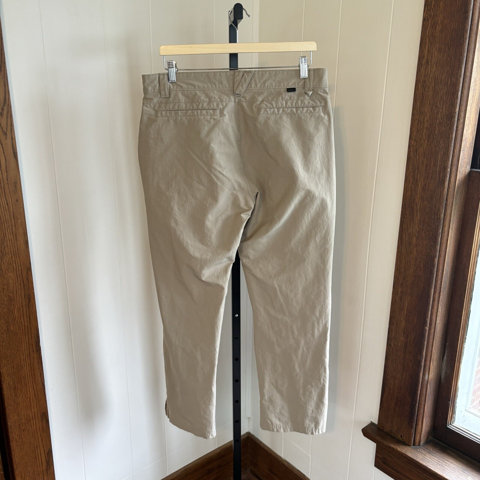 Oakley Tan Nylon Stretch Activewear Flat Front Chino Take Golf