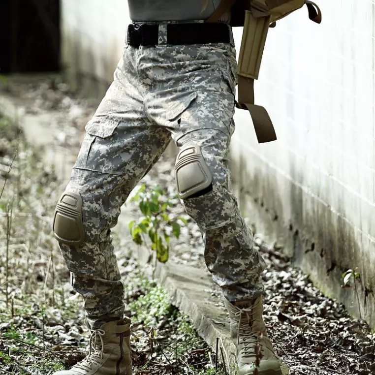 Mens Military Camouflage Combat Army Tactical Training Pants Knee