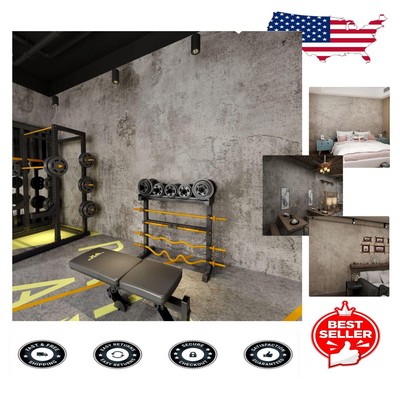 Waterproof 31'' × 354'' Distressed Concrete Wallpaper for Effortless Home Makeover