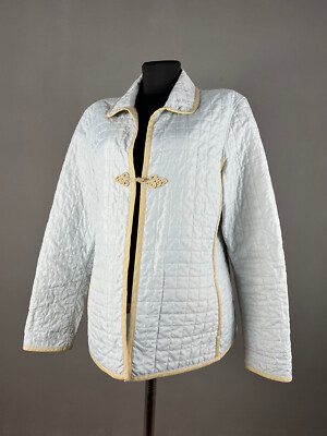 Joseph Janard Quilted Jacket Long Sleeve Blue Size 1