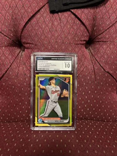 2024 Bowman Chrome Prospects Yellow  Jackson Holliday /75 CGC 10 Gem Mint