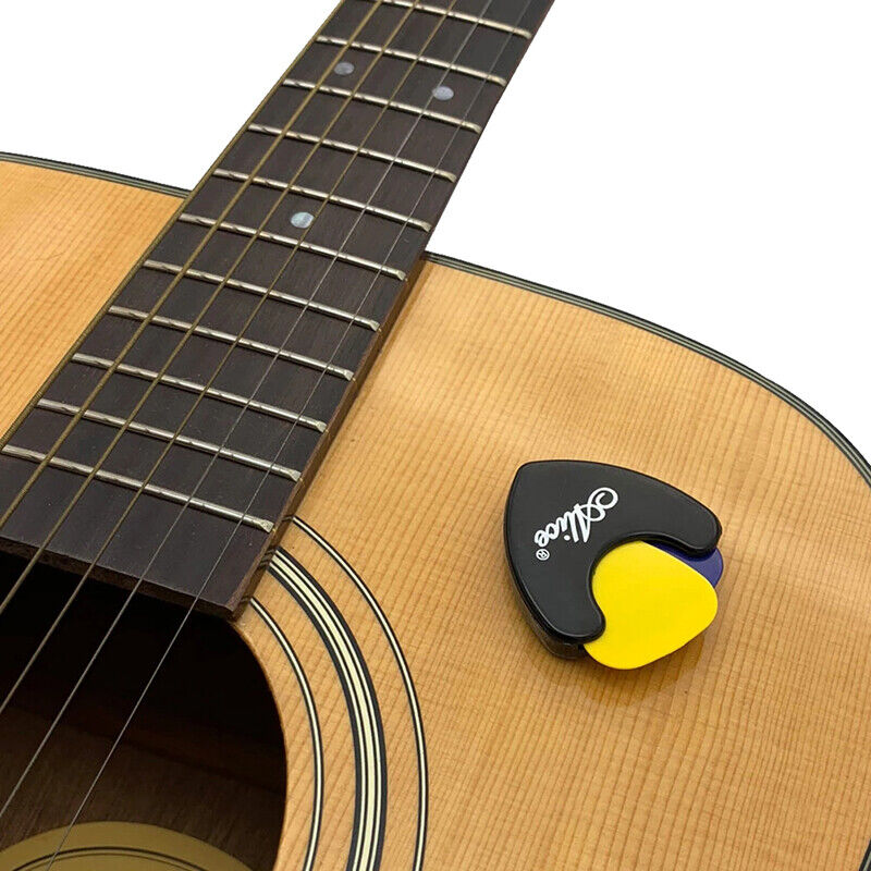 Guitar Pick Holder Plastic Plectrum Case Mediator Storage Self Adhes