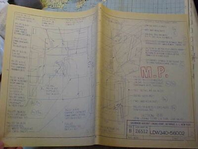 ORIGINAL 1960s GRUMMAN LUNAR MODULE BLUEPRINT LDW340-56002 SECTION B-B OUTBD LH