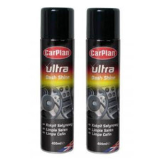 Image of 2 x Carplan 400ML Ultra Dash Shine Dashboard Trim Cleaner Satin Finish Citrus