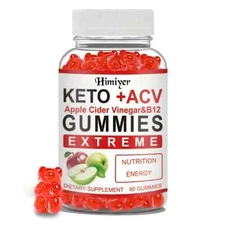 Himiyer Keto +ACV Gummies Ketone Apple Cider Vinegar Metabolism 60 Count