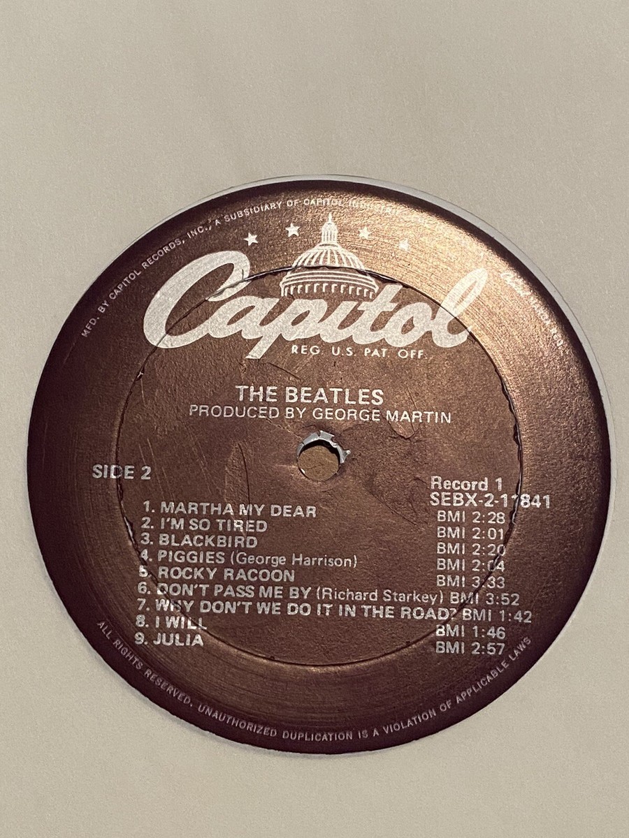 The Beatles (White Album) – 1978 White Vinyl Printing Errors SEBX