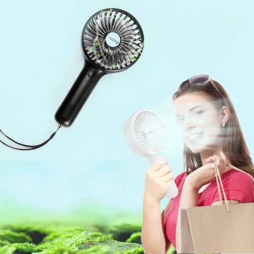 2-Pack Upgraded 5000mAh Portable Handheld Fan 3 Speed Mini USB Strong Wind 7-... - Picture 4 of 8