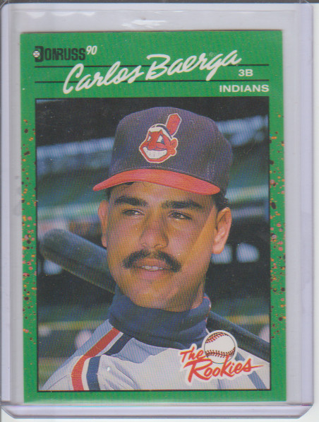 1990 Donruss The Rookies Rookie Card #19 Carlos Baerga Cleveland Indians
