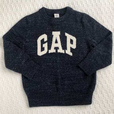 Baby Gap Toddler Pullover Marled Sweater with GAP Navy Blue 4T