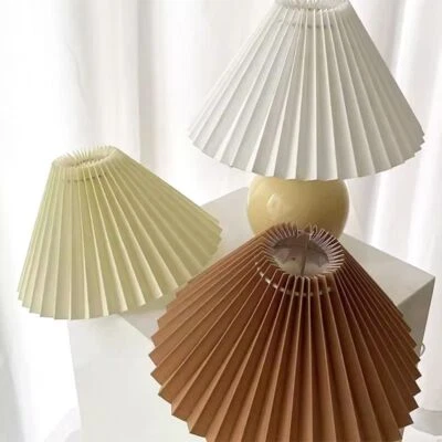 Light Cover Fabric Table Lamp Cover Pleated Lampshade Chandelier Cloth Cover - Image 1 of 4