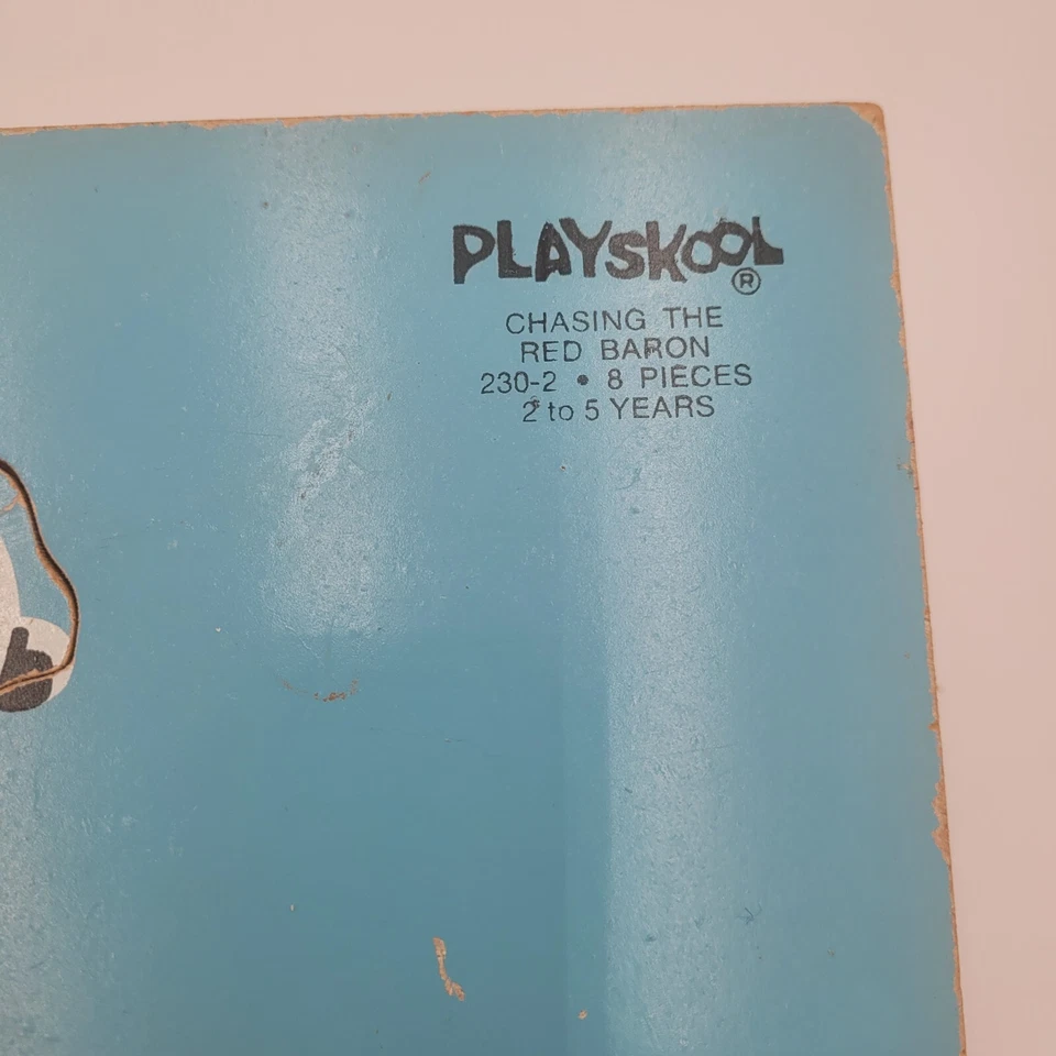 2 rompecabezas de madera Playskool de colección. Pato Donald 190-02. 230-02 Snoopy Red Baron 1965 Foto 3 de 4