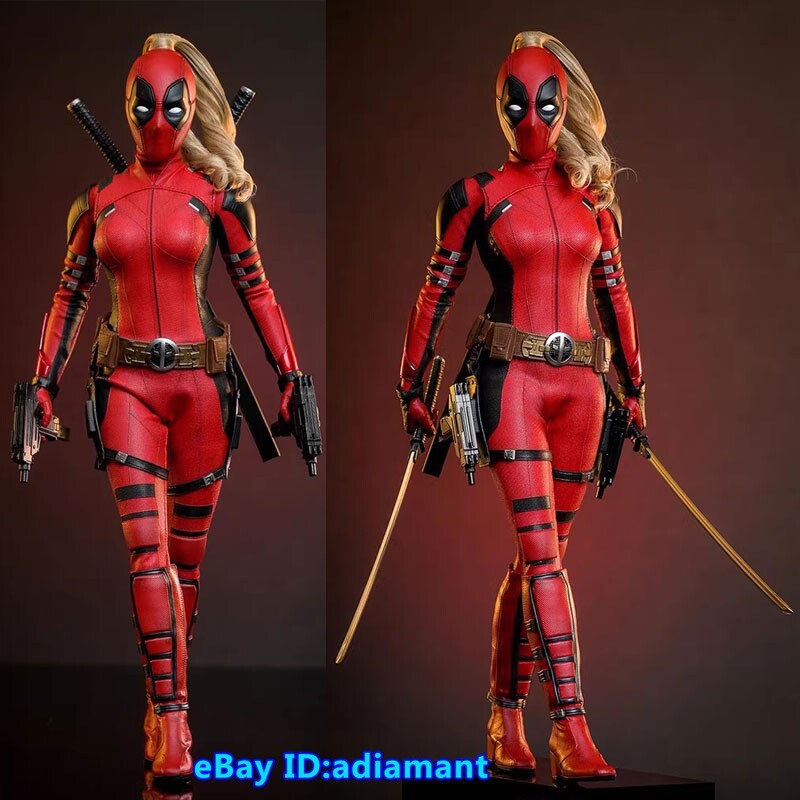 Hot Toys Movie Masterpiece Deadpool & Wolverine – Lady Deadpool Escala 1/6, 30 Cm De Altura, Más De 30 Puntos De Articulación, Con Accesorios Y Base Exclusiva