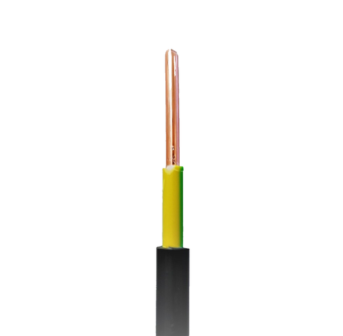 Erdkabel NYY-J 1x16 Mm² Meterware - Schwarz Mit Grün/gelb, Für Erdverlegung, Blitzschutz & Außenbereich