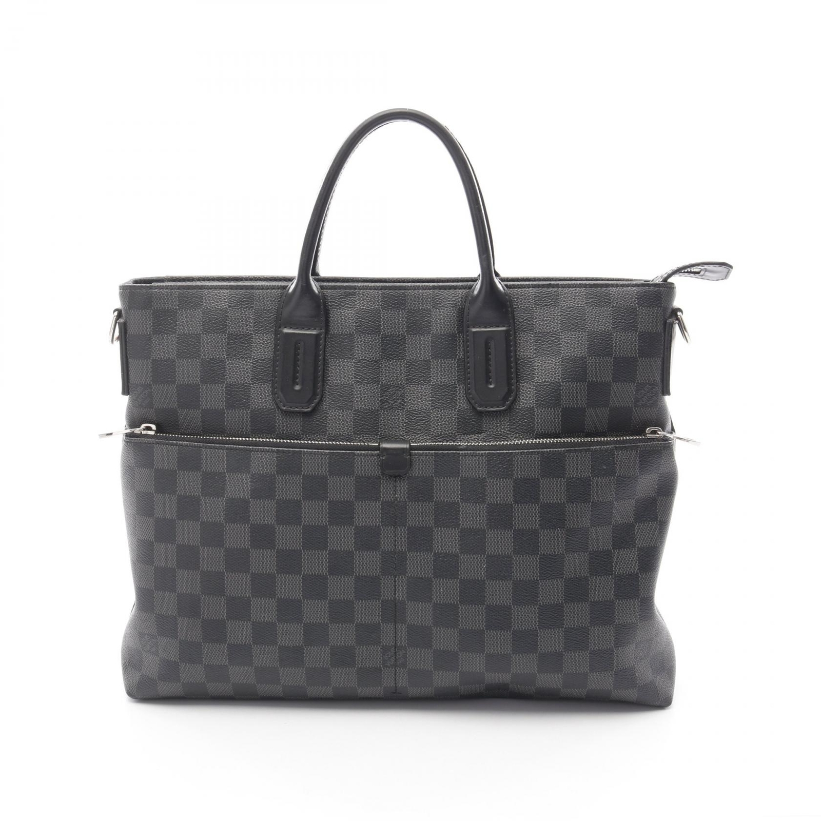 LOUIS VUITTON 7DW Briefcase Hand bag N41564 Damier graphite canvas Black Used LV