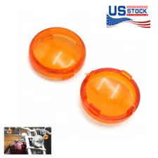 Moto Turn signal Lens Cover Shade 2pcs For Harley Dyna Softail Sportster US
