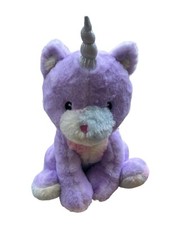 FAO Schwarz Glow Brights Kittycorn Plush Lights Sound Purple Rainbow