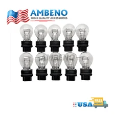 3157 10 Pack Clear Tail Signal Brake Light Bulb Lamp