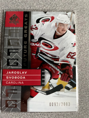 2002-03 SP Authentic Jaroslav Svoboda Future Greats Card /2003 #111 Hurricanes