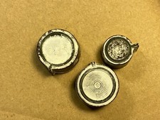 Set Of Three Knobs For Rca Mi-15910 Tube Reel To Reel Brown Pointer 1953 D Shaft