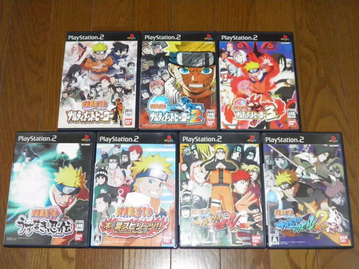 PS2 Lot 5 Narutimate Accel Hero 1 2 3 Naruto Uzumaki Ninden video games  Ninja