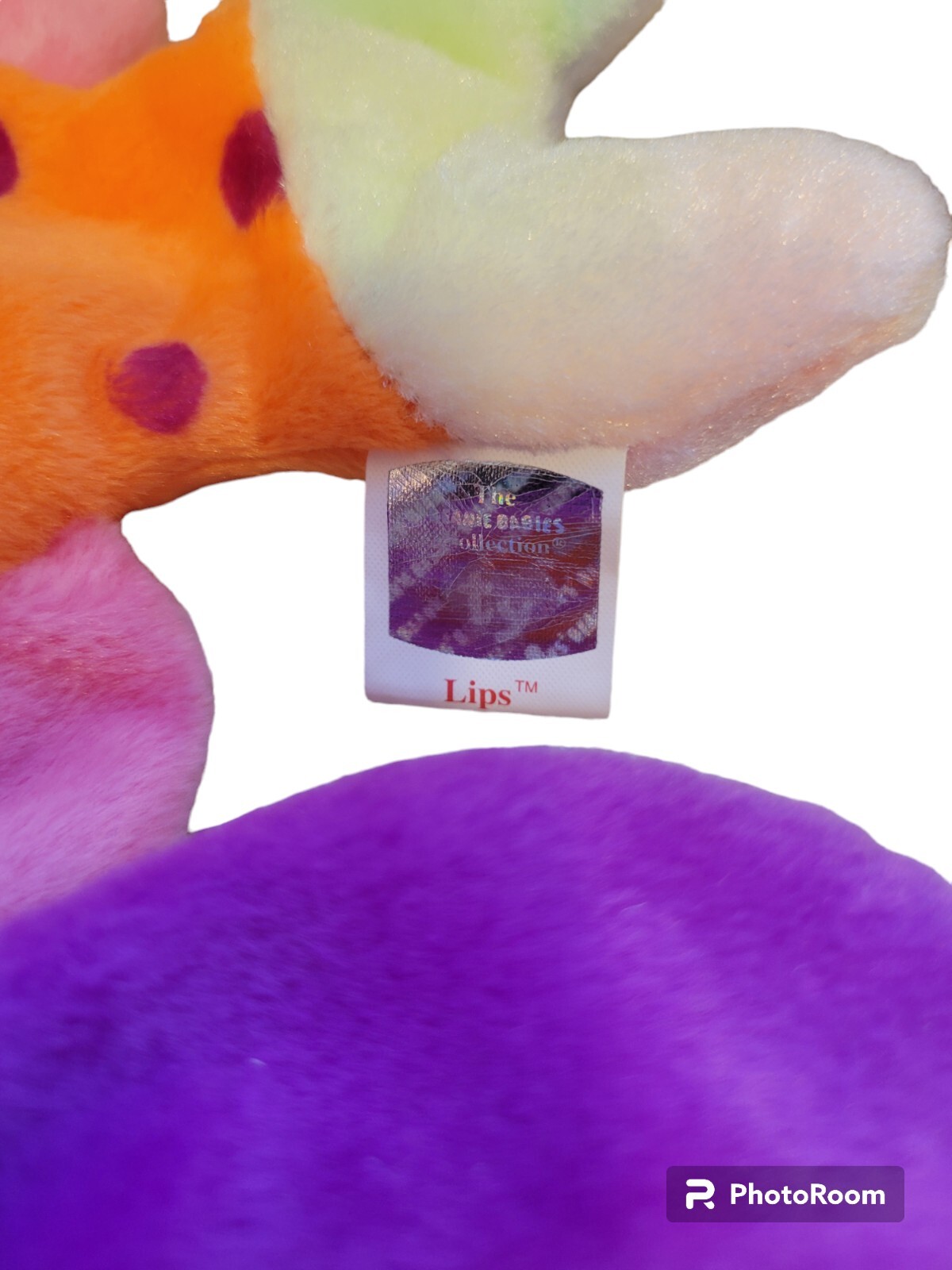 1999 RARE & RETIRED TY BEANIE BABY LIPS THE COLORFUL RAINBOW FISH NEW