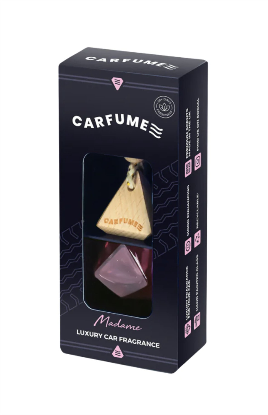 Car Fume Diffuser Air Freshener Madame Hanging Odour Eliminator For Car Home