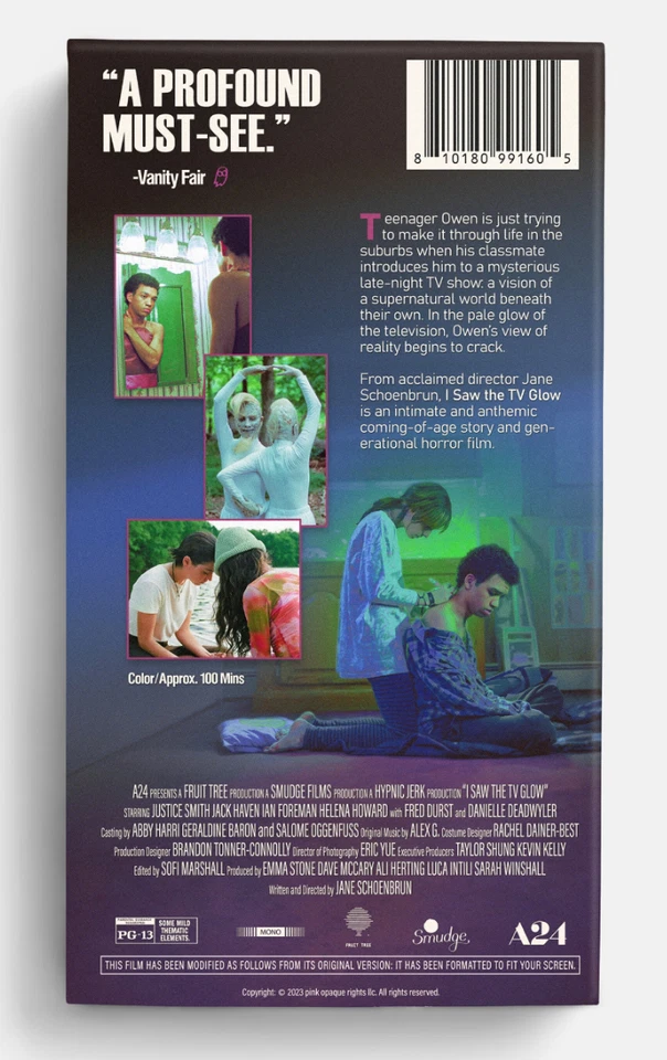 A24 I Saw the TV Glow Limited Edition VHS With 4 Collectible Cards In Hand New - Image 2 of 4