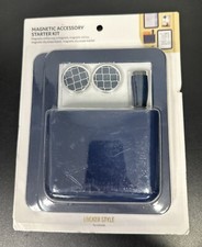 U Brands Magnetic Locker Accessory Starter Kit Organizer Mirror 6pc Blue
