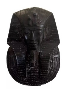 Egyptian Pharaoh Sculpture Figurine Vintage Resin Black