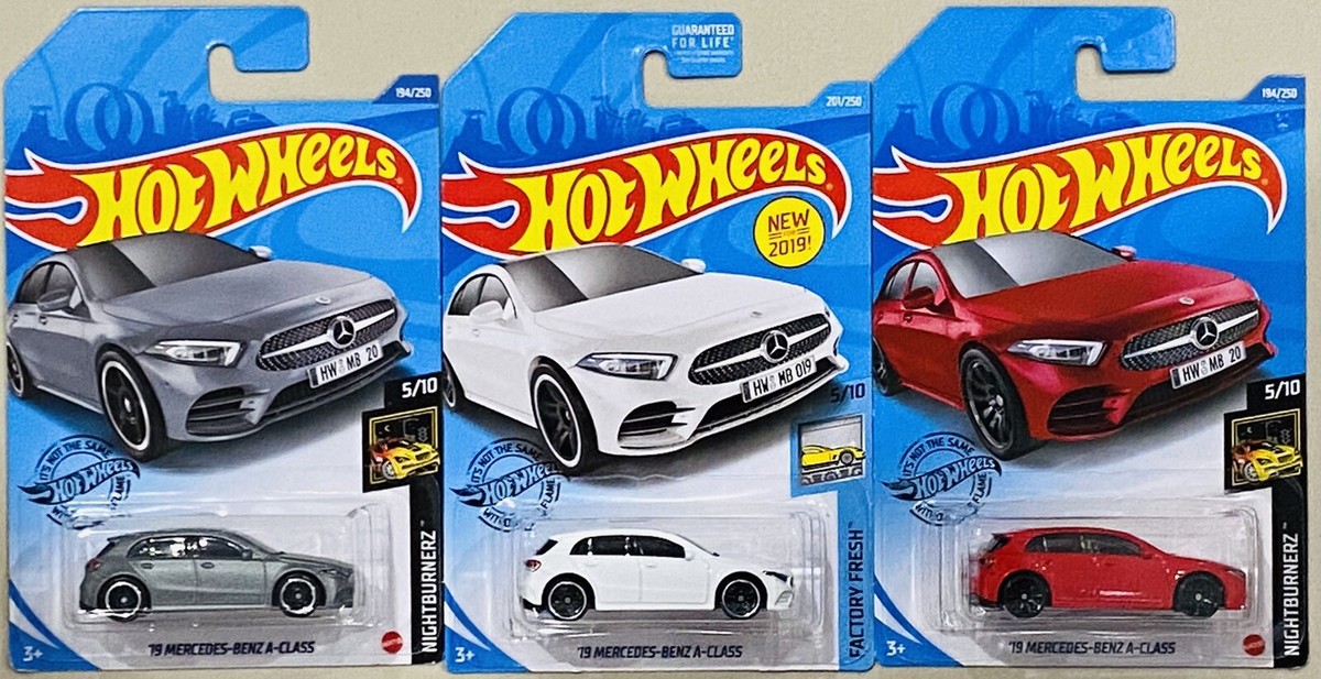 hot wheels '19 Mercedes-Benz A-Class Lot Of 3 White, Grey & Red | eBay