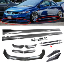 Carbon Fiber Front Bumper Lip Chin Spoiler For Honda Civic Si Coupe Body Kits