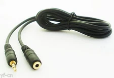 1set 1.8M Audio extension Cable Gold 3.5mm 1/8" Stereo Plug Male to Female Jack