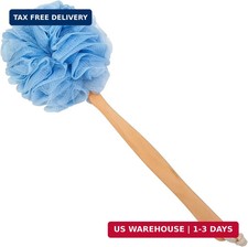 Loofah Back Scrubber for Shower, Wooden Long Handle Bath Sponge Lufa Shower Brus