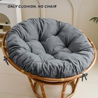 47" Papasan Supportive Cushion Overstuffed Round Chair Cushion Soft Tufted Cover