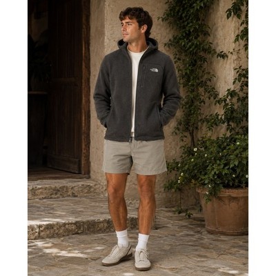 The North Face Hoodie Men XL Gray Gordon Lyons Zip Fleece Gorpcore Outdoor