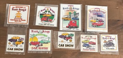 ROAD KINGS  ALUMINUM CAR DASH 9 PLAQUE LOT