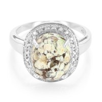 Cavill Dinosaurier Quarz Ring 925 Sterling Silber 4,76Ct Cabochon Zirkone Damen-