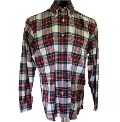Brooks Brothers Men s L Regent Non-Iron Multicolor Plaid Supima Cotton Shirt