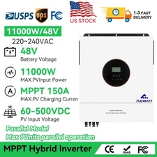 11KW 48V 220V AC Solar Hybrid Inverter MPPT 150A Charge Controller Parallel