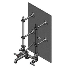 T&S Brass B-0662 Service Sink Faucet with Wall Mount adj Ctr Vacuum Breaker NEW