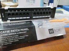 12 Port Cat5e 110 RJ45 Network Patch Panel 568A 568B w/Bracket