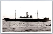 Vintage Black & White Postcard of Cargo Ship Lotte by Reinecke & Brumer AA97