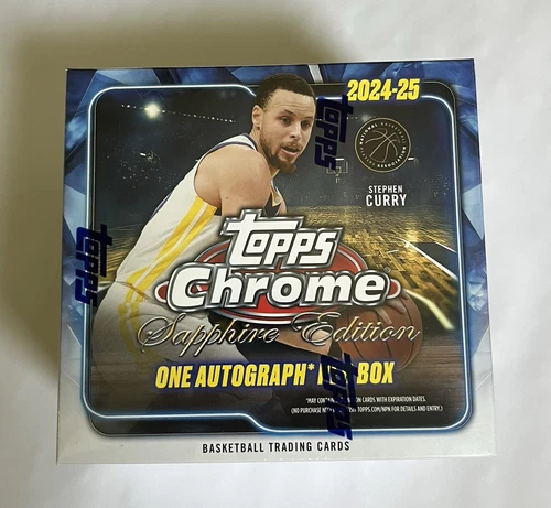 2024-25 Topps Chrome SAPPHIRE EDITION NBA Basketball Box *AUTOGRAPH* NEW SEALED!