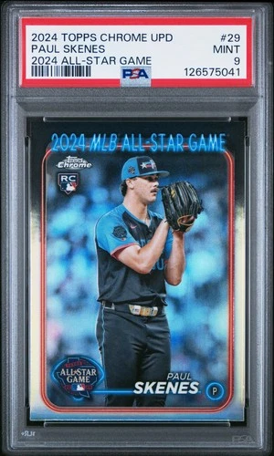 126575041 Paul Skenes 2024 Topps Chrome Update #ASGC-29 All-Star Game RC PSA 9