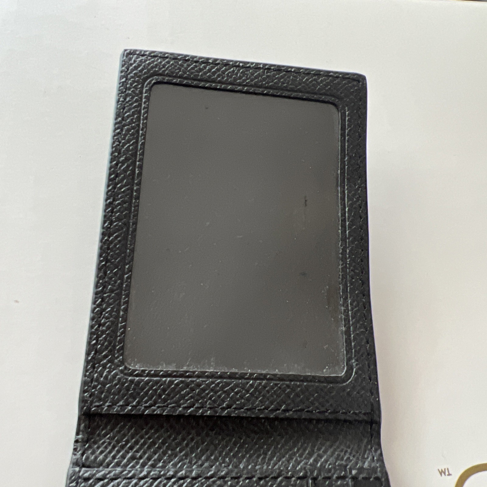 AUTHENTIC COACH MENS BLACK WALLET INSERT  NEW UNUSED PEBBLE FINISH