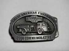 Great American Firefighter 2000 Commemorative Belt Buckle Limited Edition