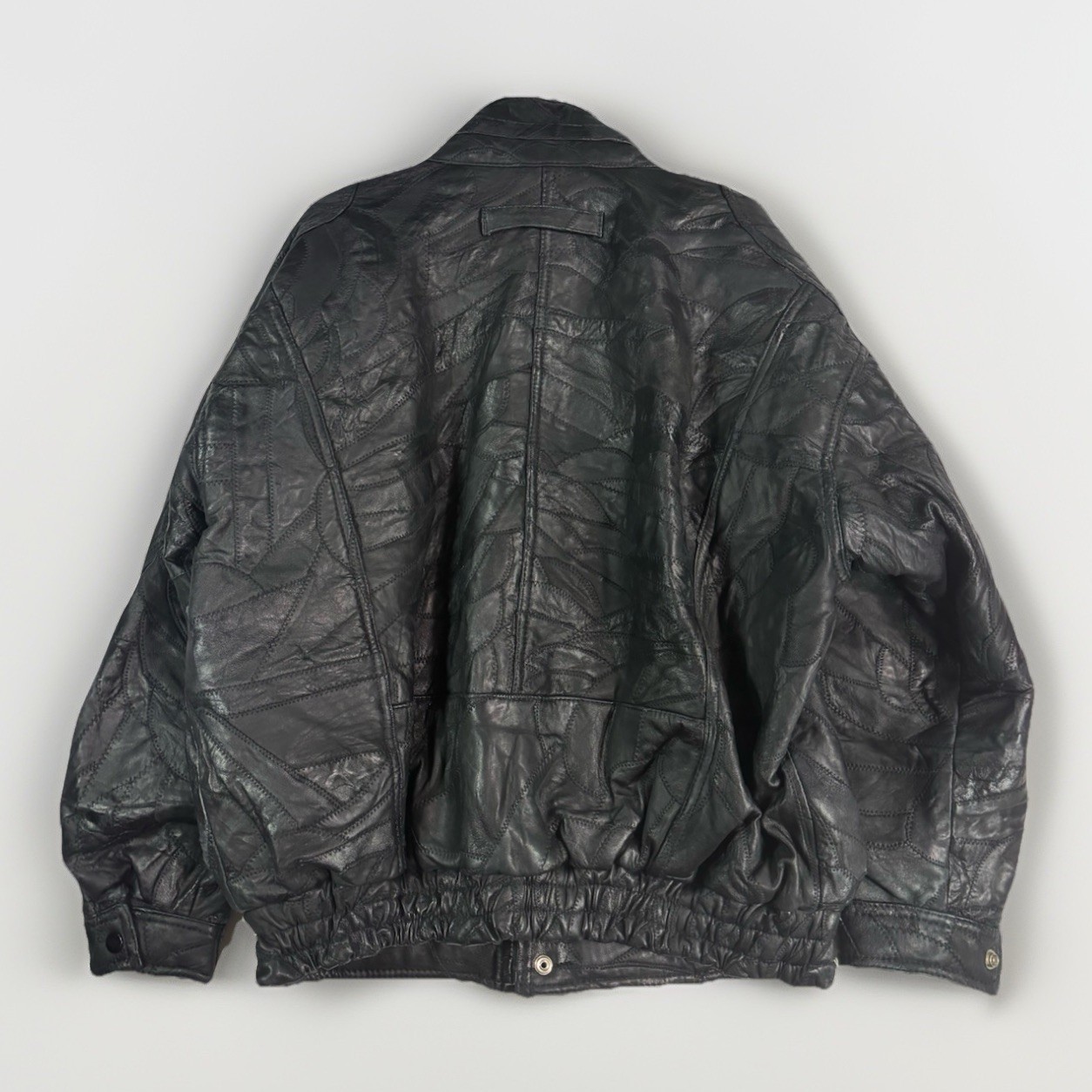 Vintage Montebello patchwork leather jacket M bom… - image 2