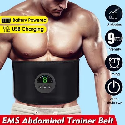 EMS Abdominal Muscle Toning Trainer ABS Stimulator Toner Fitness Binder Gym Belt