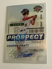 Cooper Pratt 2024 Panini Prospect Edition Holo Ticket Auto Silver Brewers