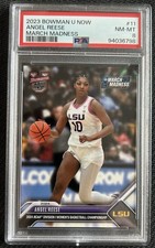 2023 Bowman U Now Angel Reese March Madness Rookie RC Sky #11 LSU Tigers PSA 8